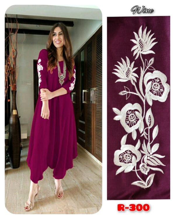 Wine Cotton Dhoti Jumpsuit