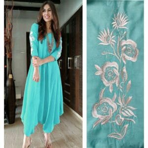 Aqua Cotton Dhoti Jumpsuit