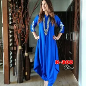 Blue Cotton Dhoti Jumpsuit