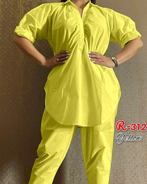 Yellow Cotton Co-Ord Set