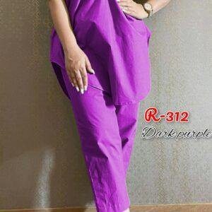 Dark Purple Cotton Co-Ord Set