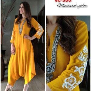 Mustard Yellow Cotton Dhoti Jumpsuit