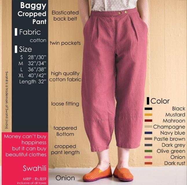 Onion Baggy Cropped Pant
