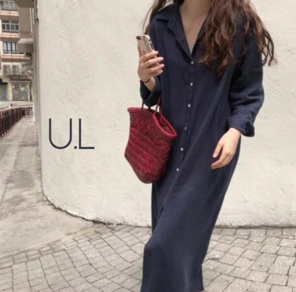 Navy Oversized Shirt