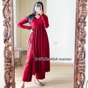 Maroon Naira Cut Kurta Pant