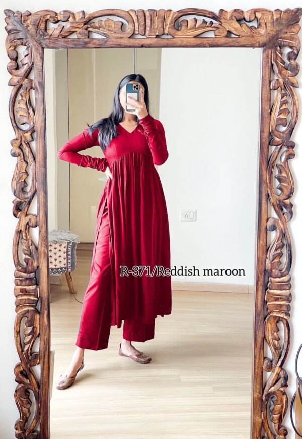 Maroon Naira Cut Kurta Pant