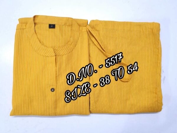 Yellow Ethnic Long Kurta Set