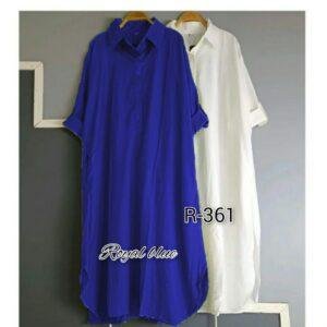 Blue Oversized Cotton Shirt