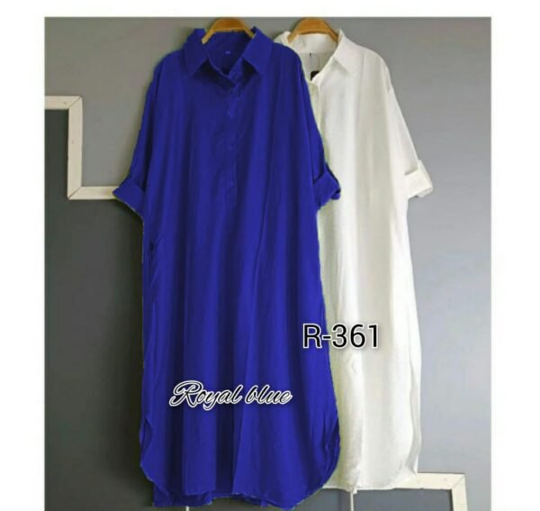 Blue Oversized Cotton Shirt