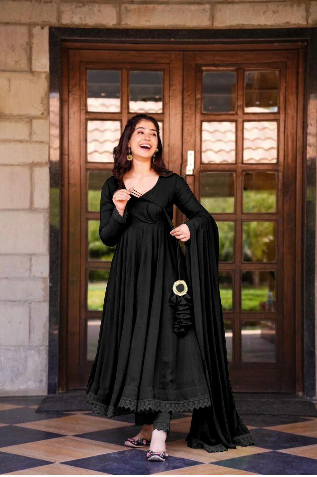 Black Elegant Anarkali Gown