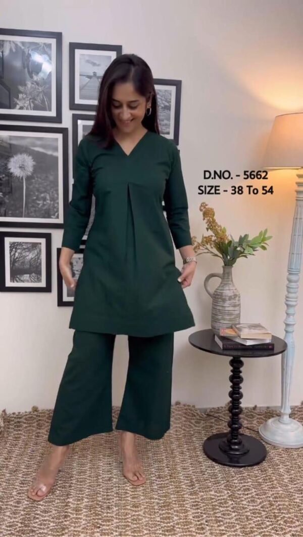 Cotton Slub Kurti & Pant Set