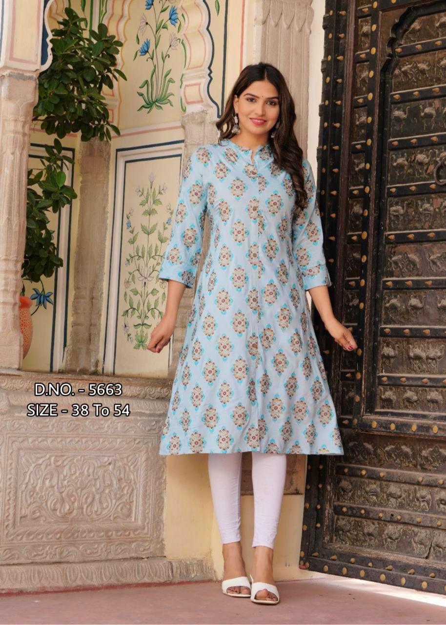 A-Line Rayon Graceful Kurti