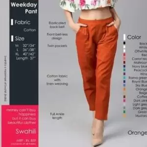 Orange Weekday Pant