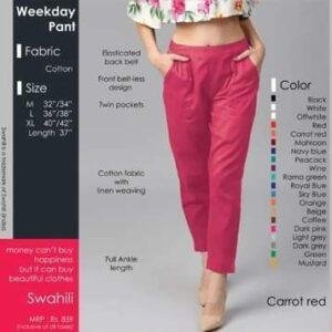 Carrot Red Weekday Pant