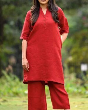Office Wear Solid Co-ord Set
