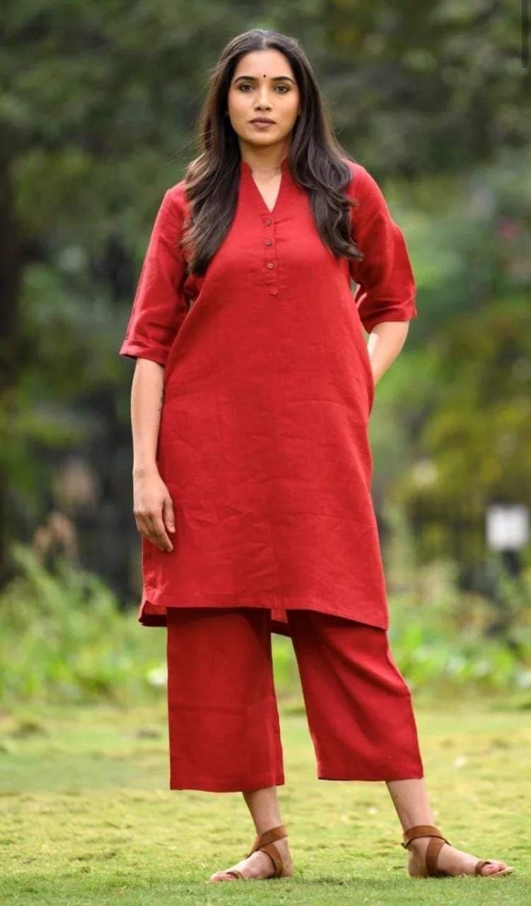 Office Wear Solid Co-ord Set