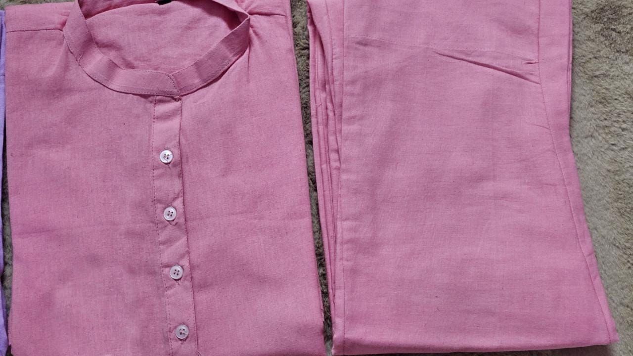 Office Wear Solid Cord Set - Image 3