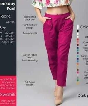 Dark Pink Weekday Pant