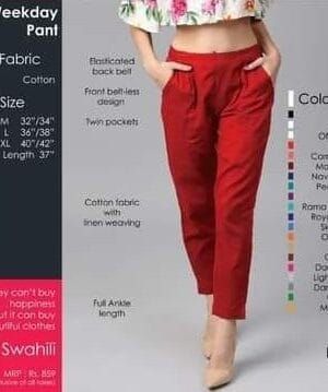 Red Weekday Pant