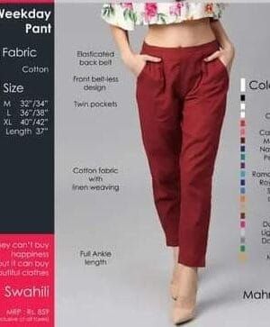 Mahroon Weekday Pant