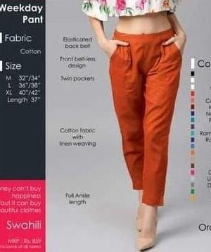 Orange Weekday Pant