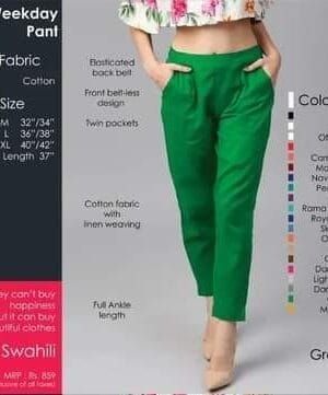 Green Weekday Pant