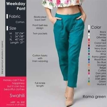 Rama Green Weekday Pant