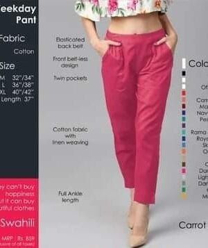 Carrot Red Weekday Pant