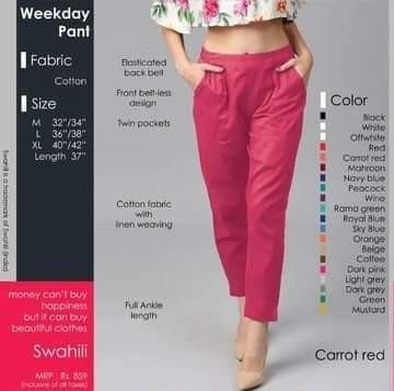 Carrot Red Weekday Pant