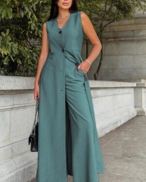 Sleeveless Blazer Set