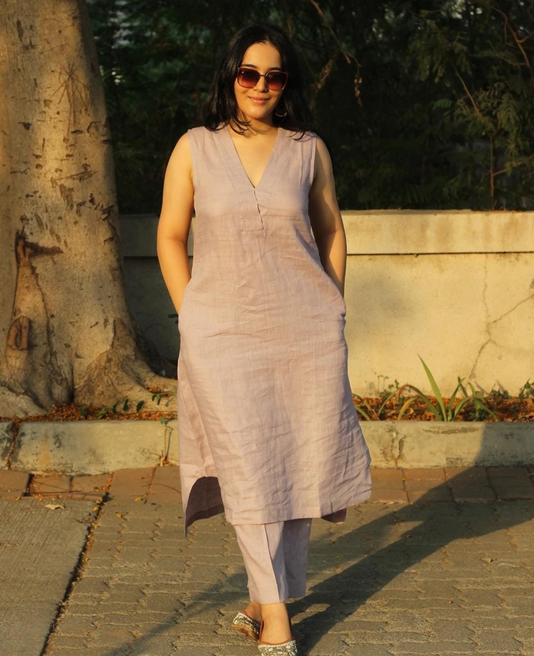 Sleeveless Kurti Pant Suit