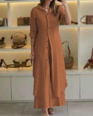 Classy Long Shirt with Palazzo Set