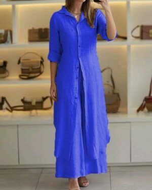 Stylish Blue Kurta Plazo Set