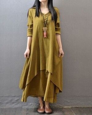 Mustard Updown Kurta With Skirt