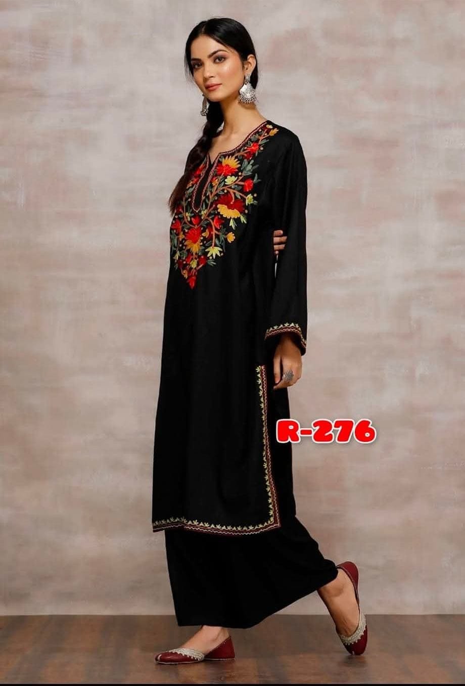 Black Kashmiri Woolen Suit