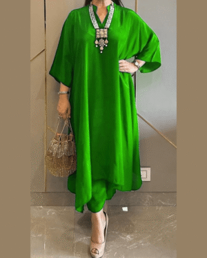 Green Flary Kurta Plazo Set