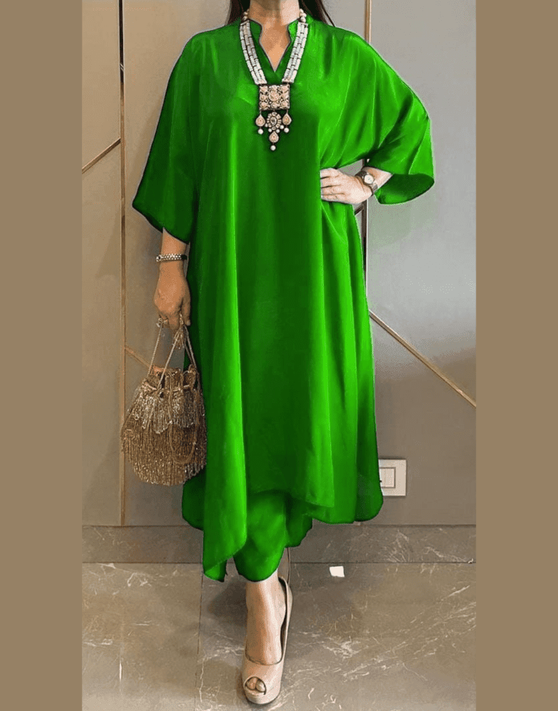 Green Flary Kurta Plazo Set