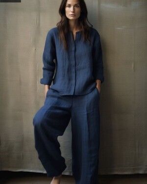 Blue Cotton Co-Ord Set