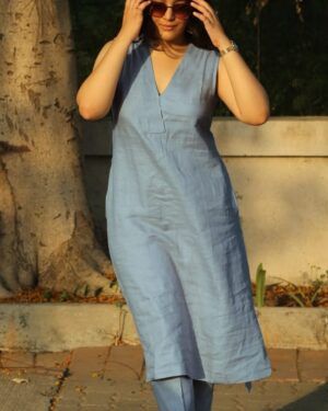 Sleeveless Kurti Pant Dress