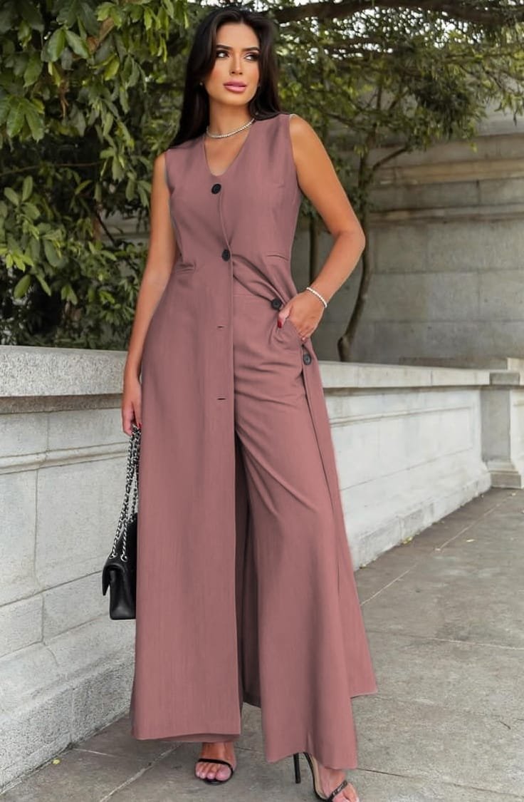 Long Blazer Top With Pant