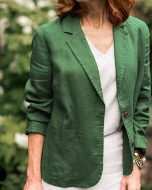 Premium Green Cotton Blazer