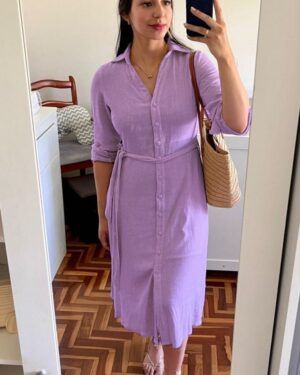 Elegant Cotton Shirt Dress