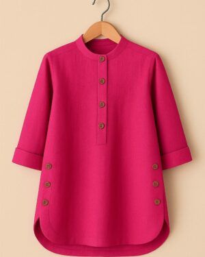 Solid Cotton Tunic Top