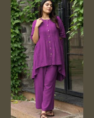 Trendy Cotton Kurta Plazo Set