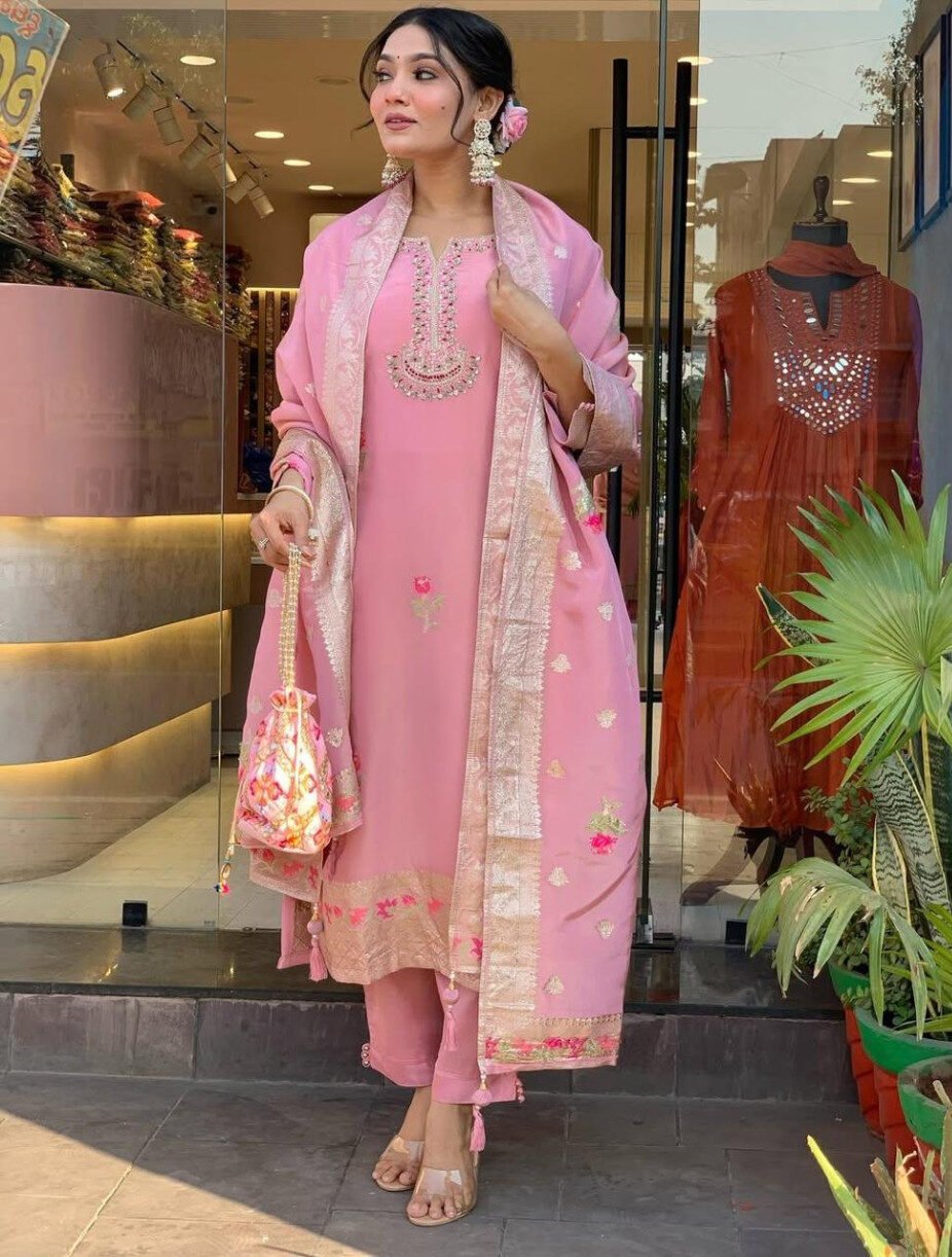 Festive Kurti Pant Dupatta Set