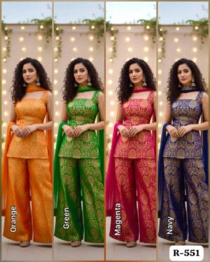 Party Wear Brocade Suit Set