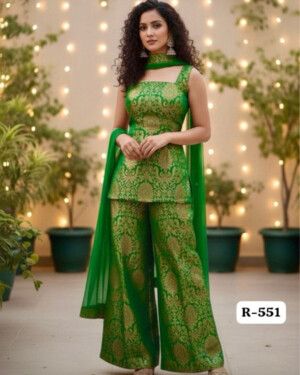 Party Wear Brocade Suit Set