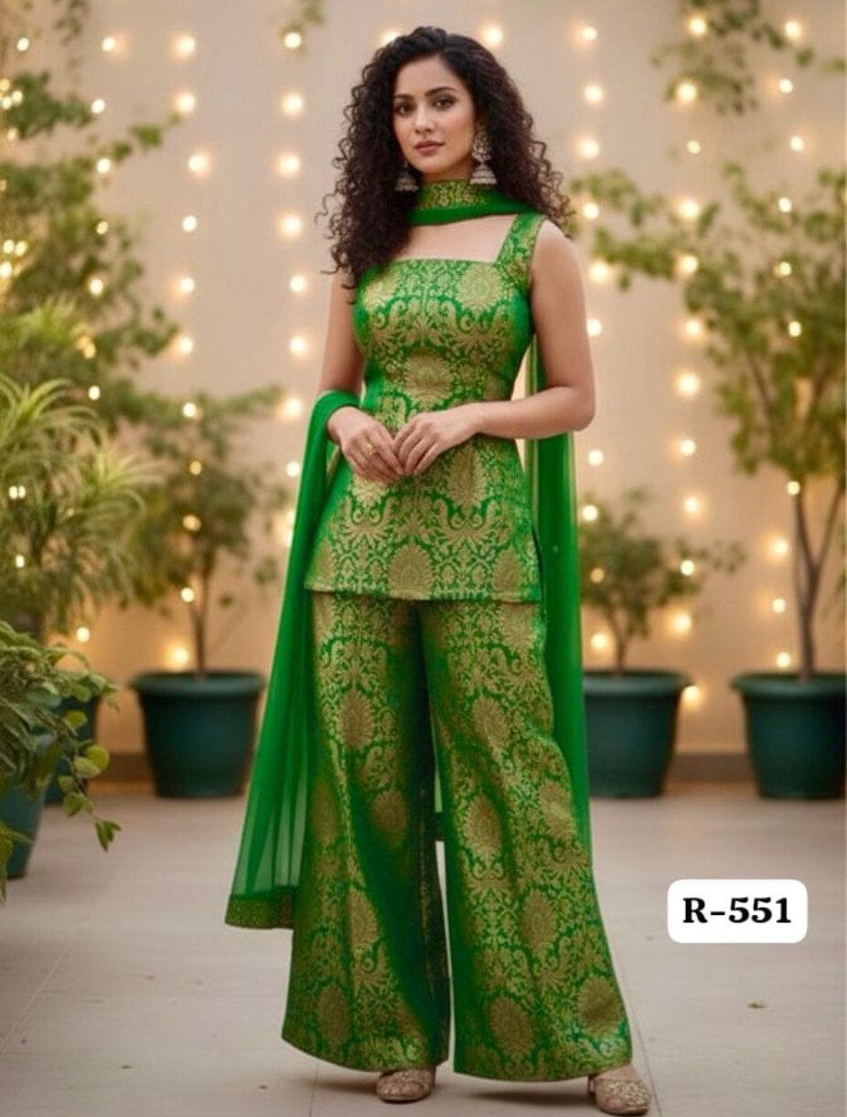 Party Wear Brocade Suit Set