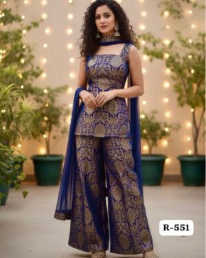 Party Wear Brocade Suit Set