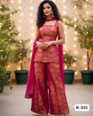 Party Wear Brocade Suit Set